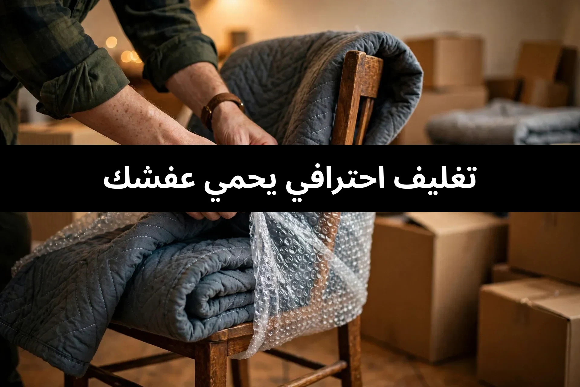 تغليف احترافي للعفش قبل النقل بالرياض